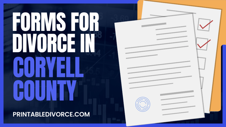 Coryell County Divorce Forms PrintableDivorce