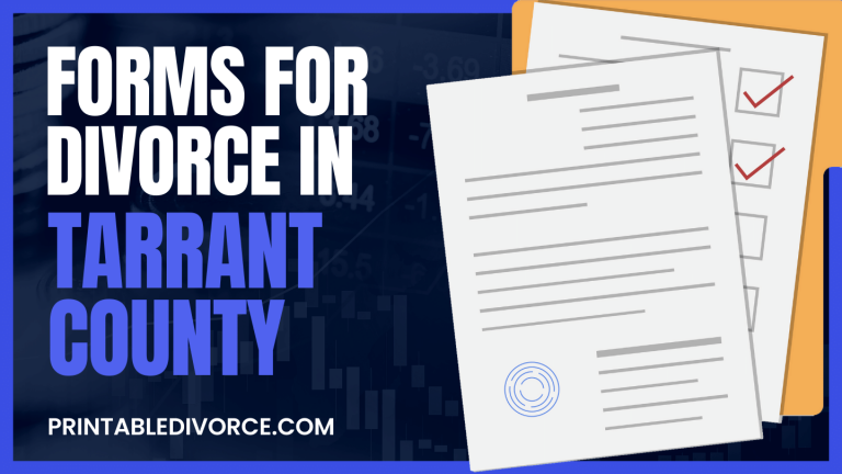 Tarrant County Divorce Forms - PrintableDivorce